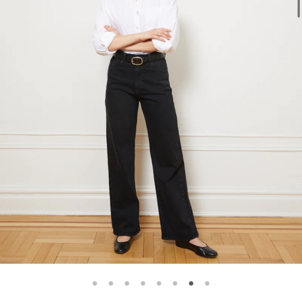 Loup Francois Black Wide Leg Women's Jeans